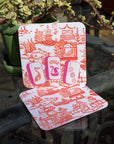 Preppy Pagoda Mahjong Coasters - Set of 10