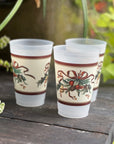 Traditional Holiday Bow Party Cups - Set of 8
