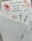 Wedding Party Proposal Card - Watercolor Flowers