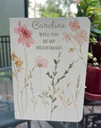 Wedding Party Proposal Card - Watercolor Flowers