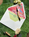The Aimee Pagoda Personalized Notecards with Lined Envelopes