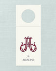 The Navy & Dark Red Couture Monogram Wine Tag