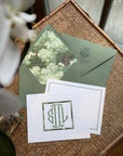 The Verdi Personalized Notecards with Lined Envelopes