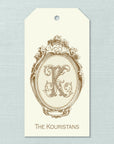 The Cartouche Monogram Wine Tag - Chocolate