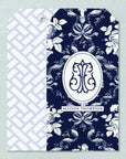 The Celeste Blue & White Monogram Hanging Gift Tag