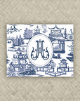 The Ming Navy Duogram Mahjong Card Sticker