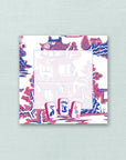 Mahjong Tile Blue & Pink Notepad