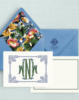The Naples Monogrammed Notecards with Lined Envelopes