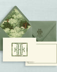 The Verdi Personalized Notecards with Lined Envelopes