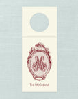 The Cartouche Monogram Wine Tag - Crimson