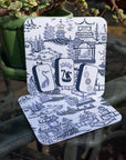 Preppy Pagoda Mahjong Coasters - Set of 10