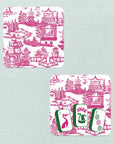 Preppy Pagoda Mahjong Coasters - Set of 10