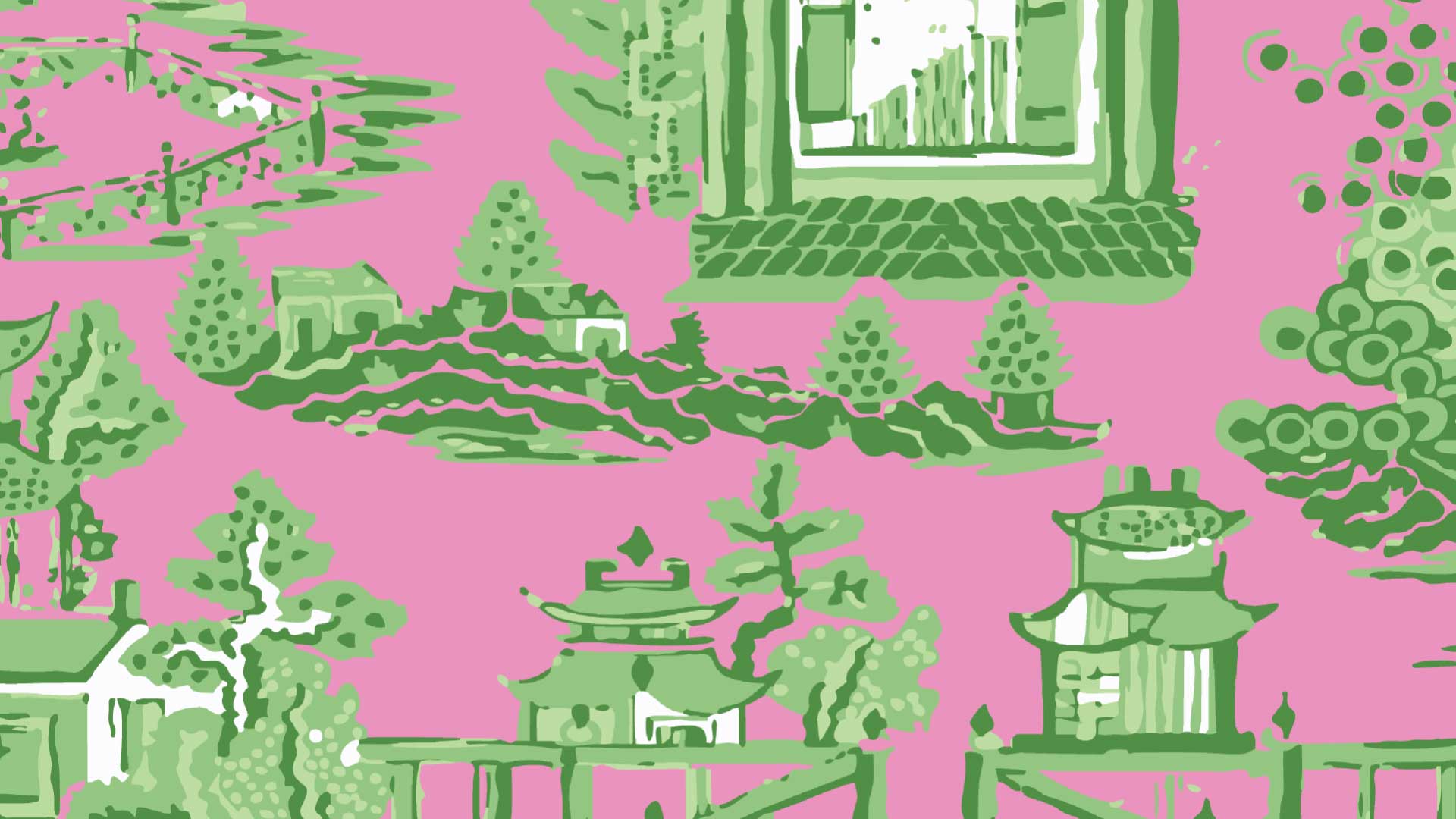 Ming - Pink and Green