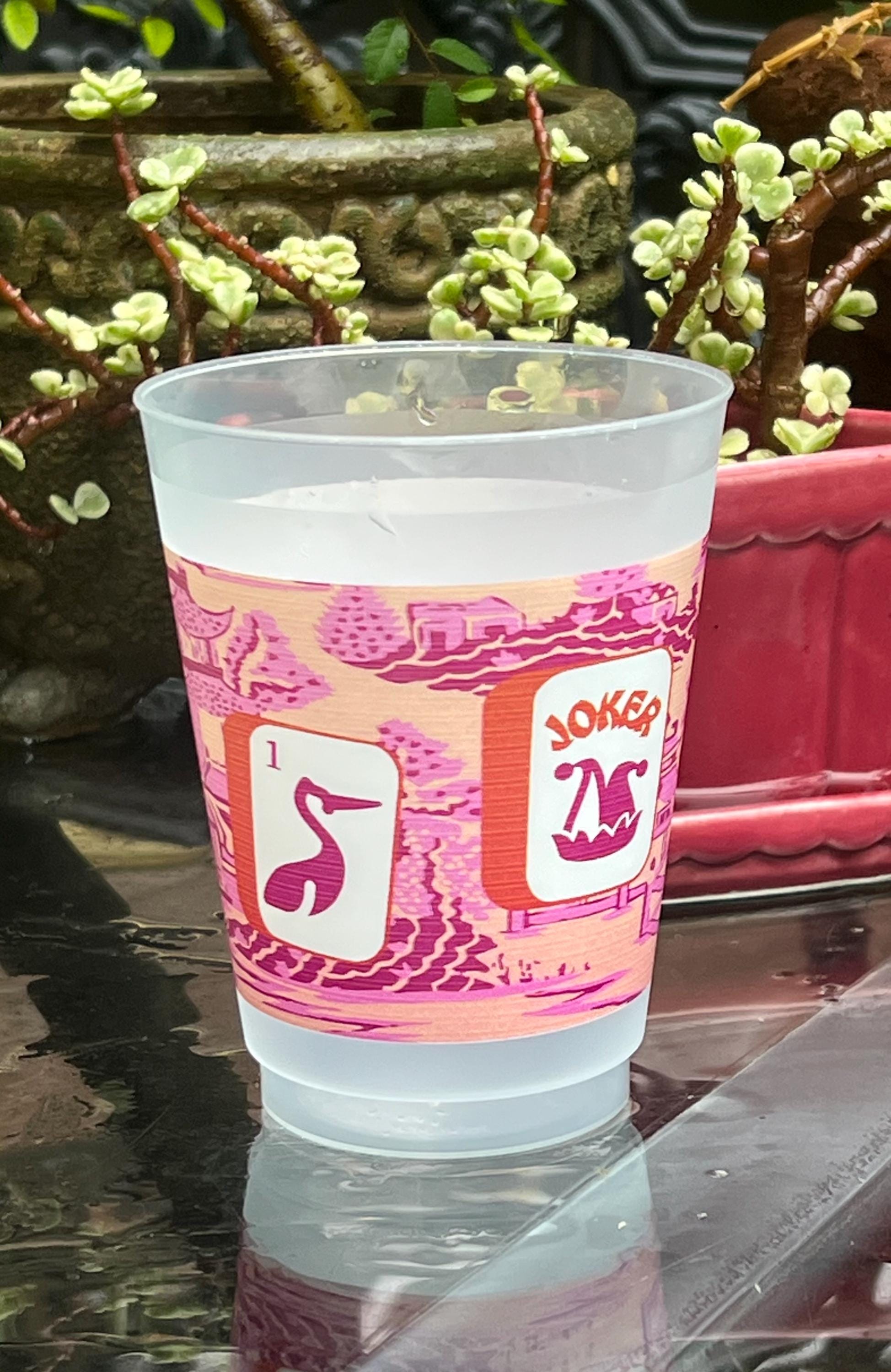 The Ming Frosted Mahjong Cups - Set of 8