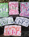 Preppy Pagoda Mahjong Coasters - Set of 10