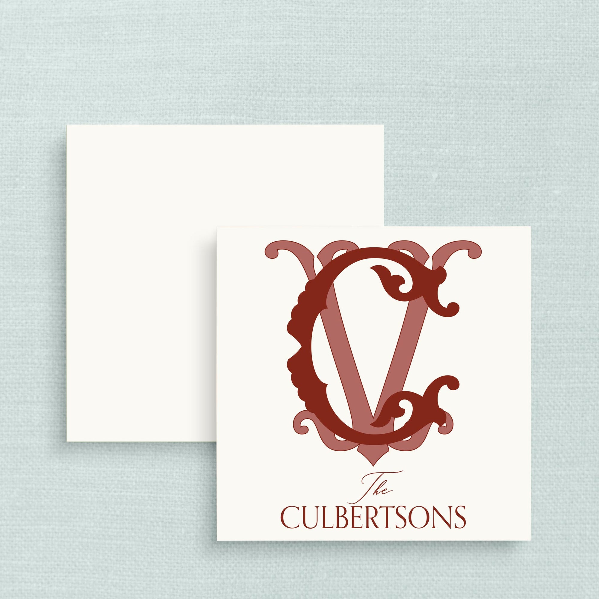 The Crimson &amp; Maroon Duogram Gift Tag