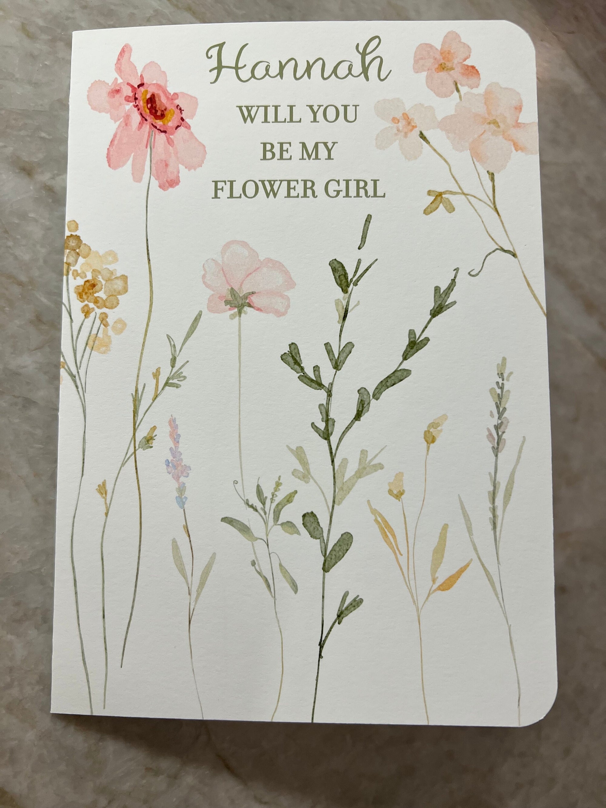 Wedding Party Proposal Card - Watercolor Flowers