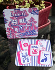 Preppy Pagoda Mahjong Coasters - Set of 10