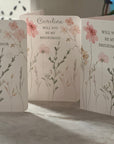 Wedding Party Proposal Card - Watercolor Flowers