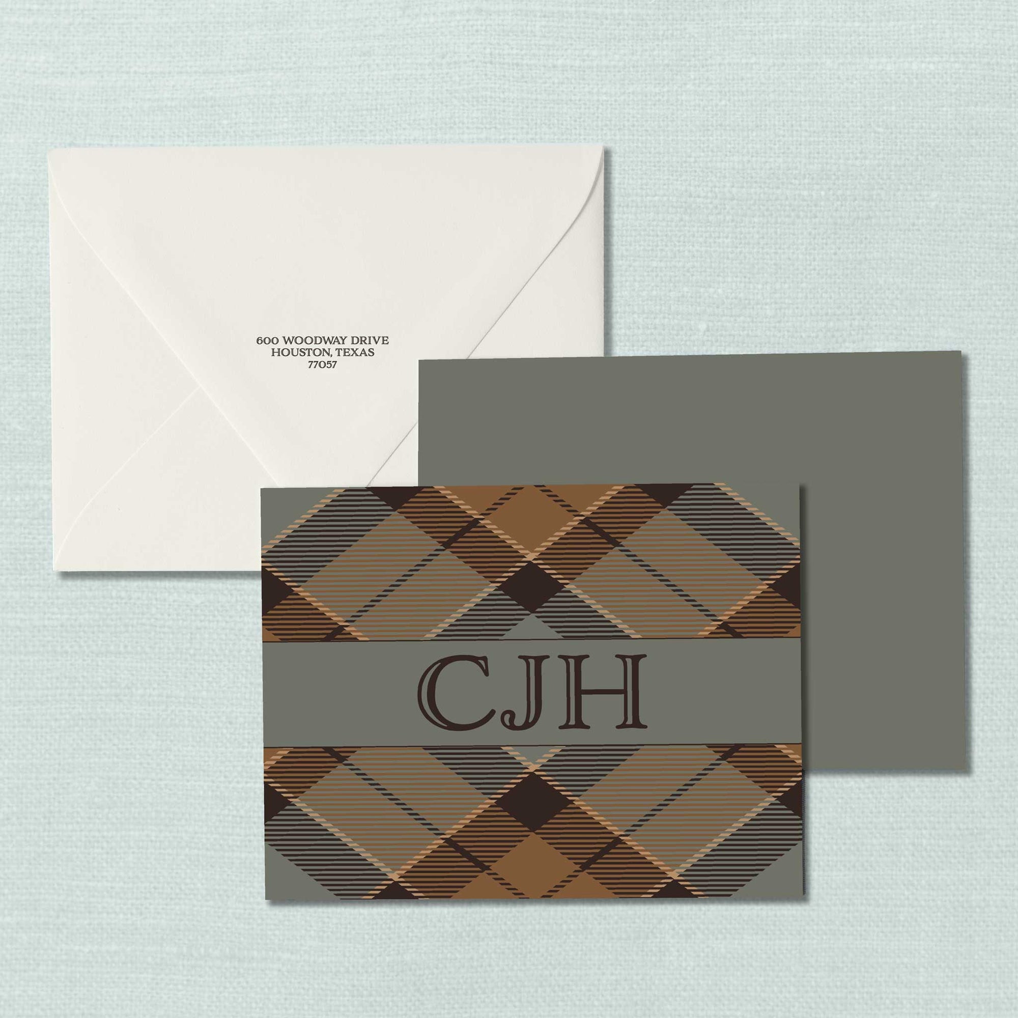 The Brandt Plaid Notecard