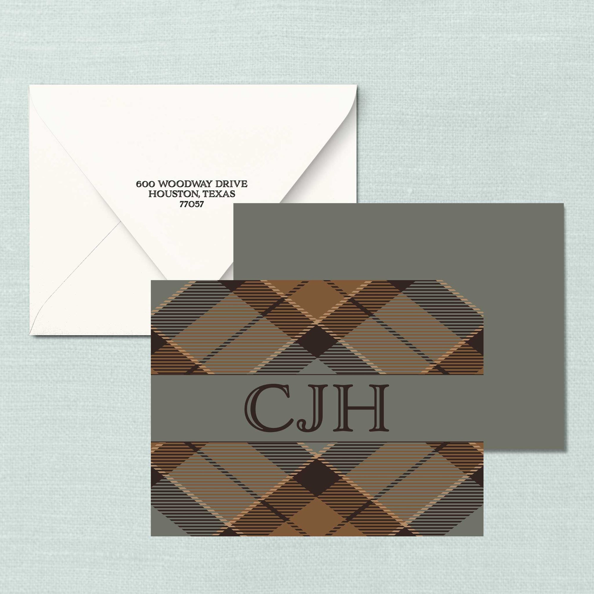 The Brandt Plaid Notecard
