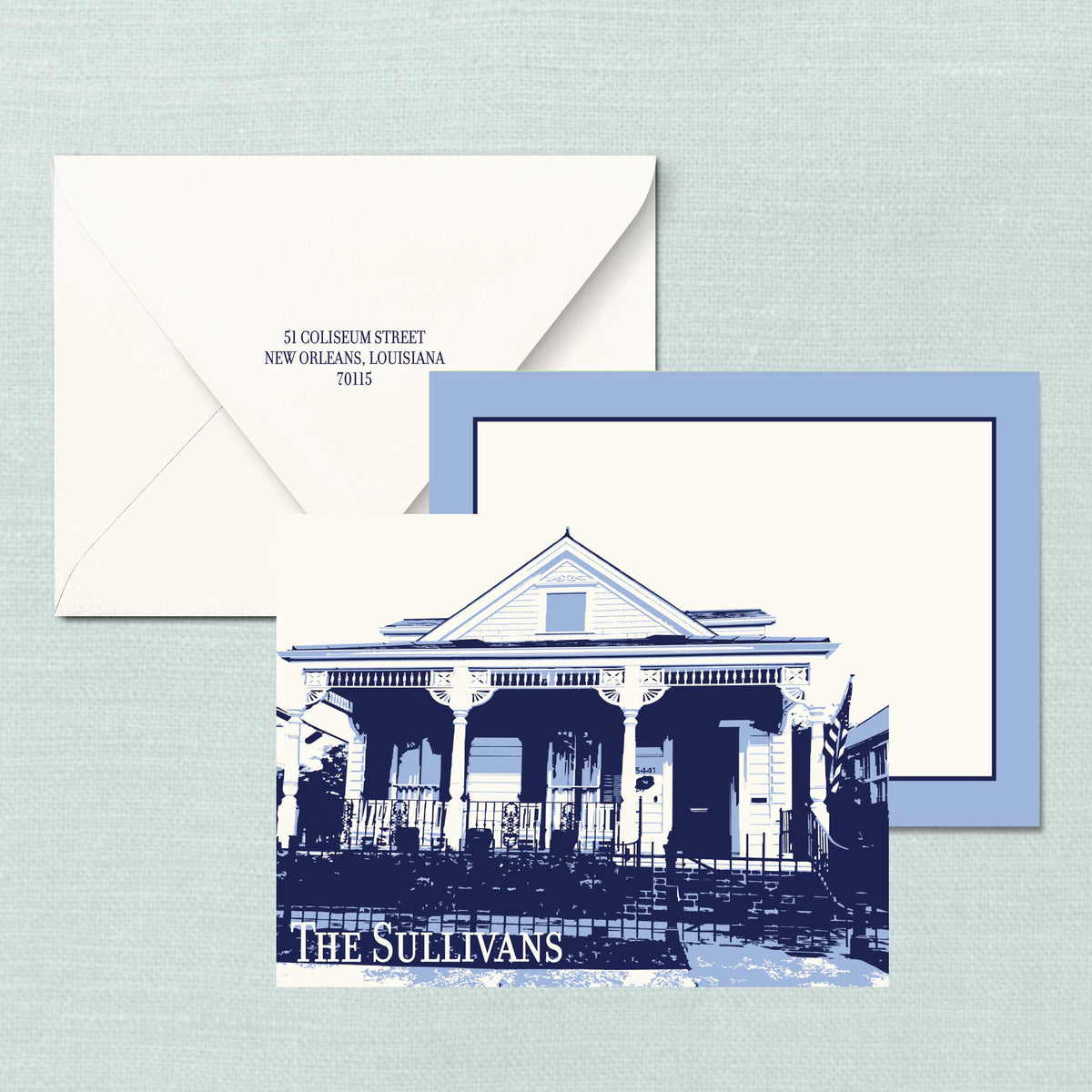 The Nola Custom House Facade Notecards