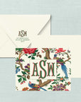 The Valerie Bird & Branch Monogram Notecard