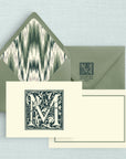The Bargello Flamestitch Personalized Notecards with Lined Envelopes