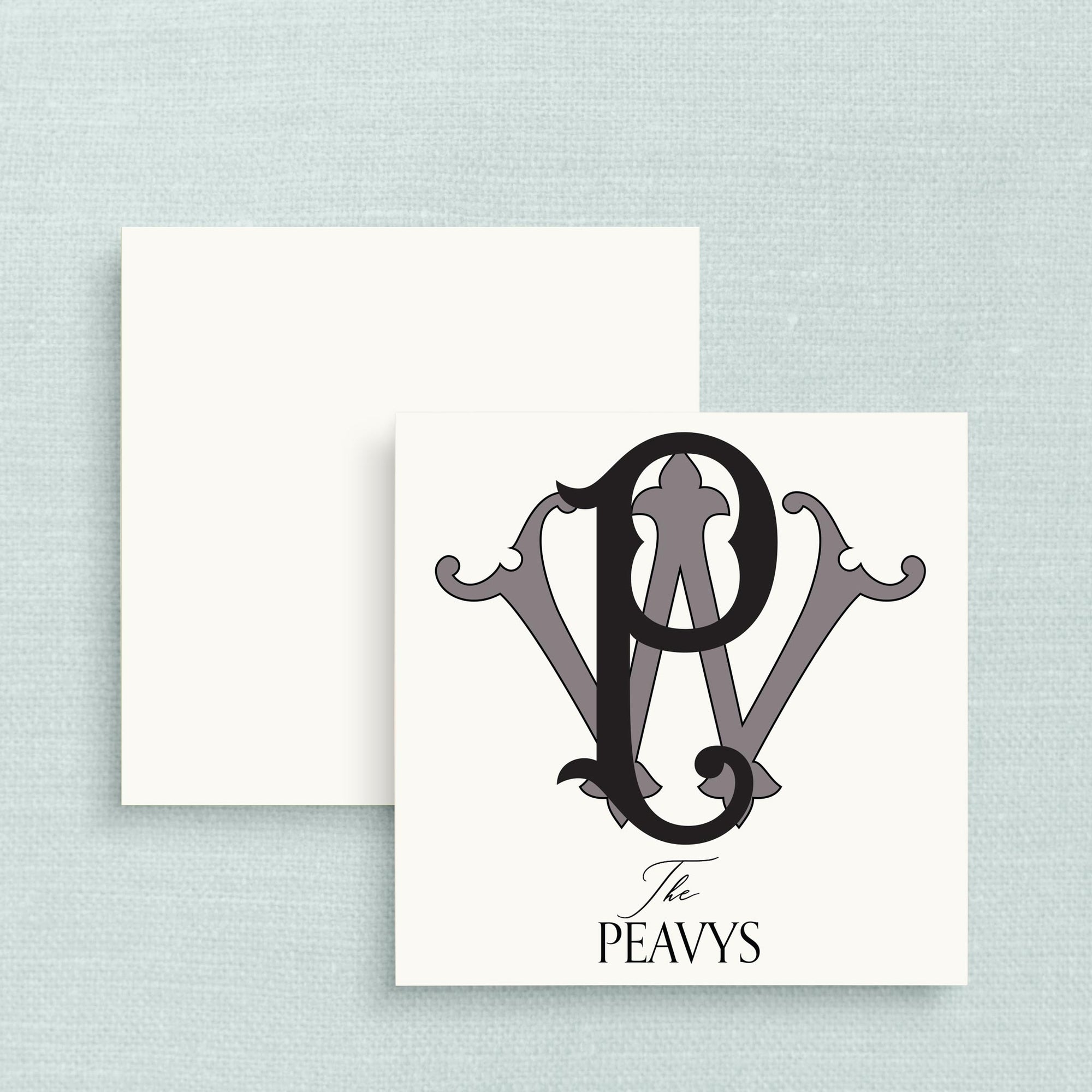 The Black &amp; Grey Duogram Gift Tag