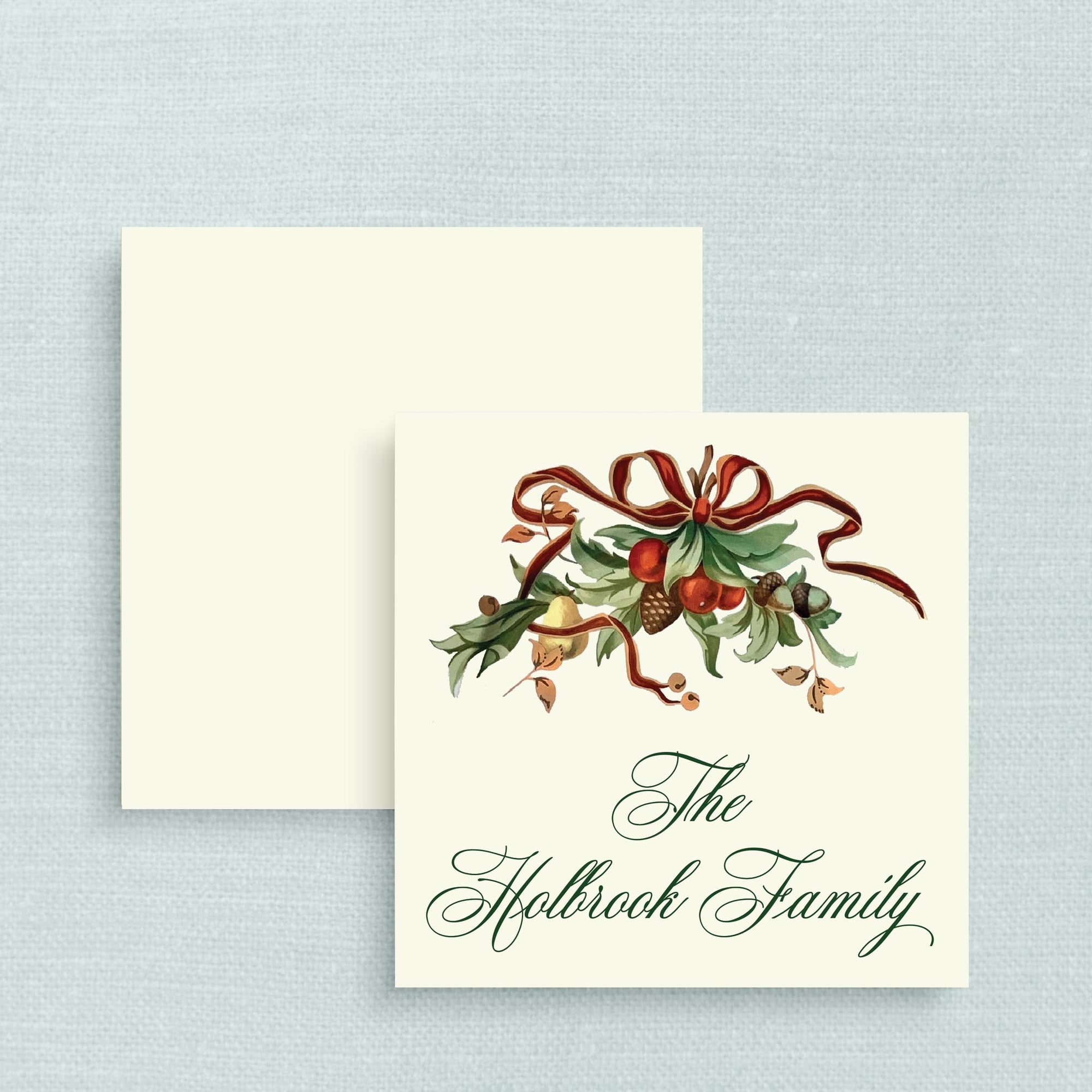 The Bows &amp; Berries Ivory Personalized Gift Tag