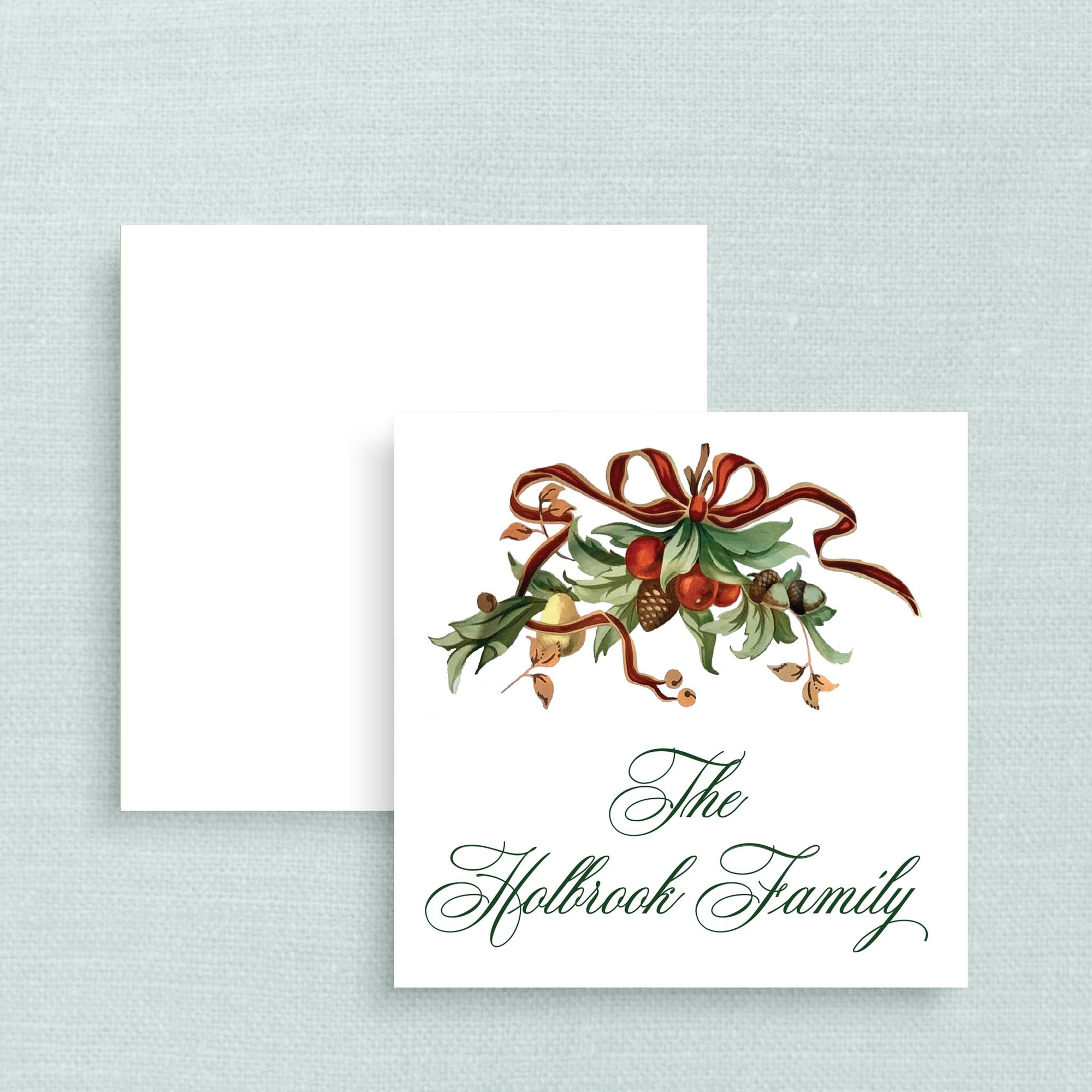 The Bows &amp; Berries White Personalized Gift Tag