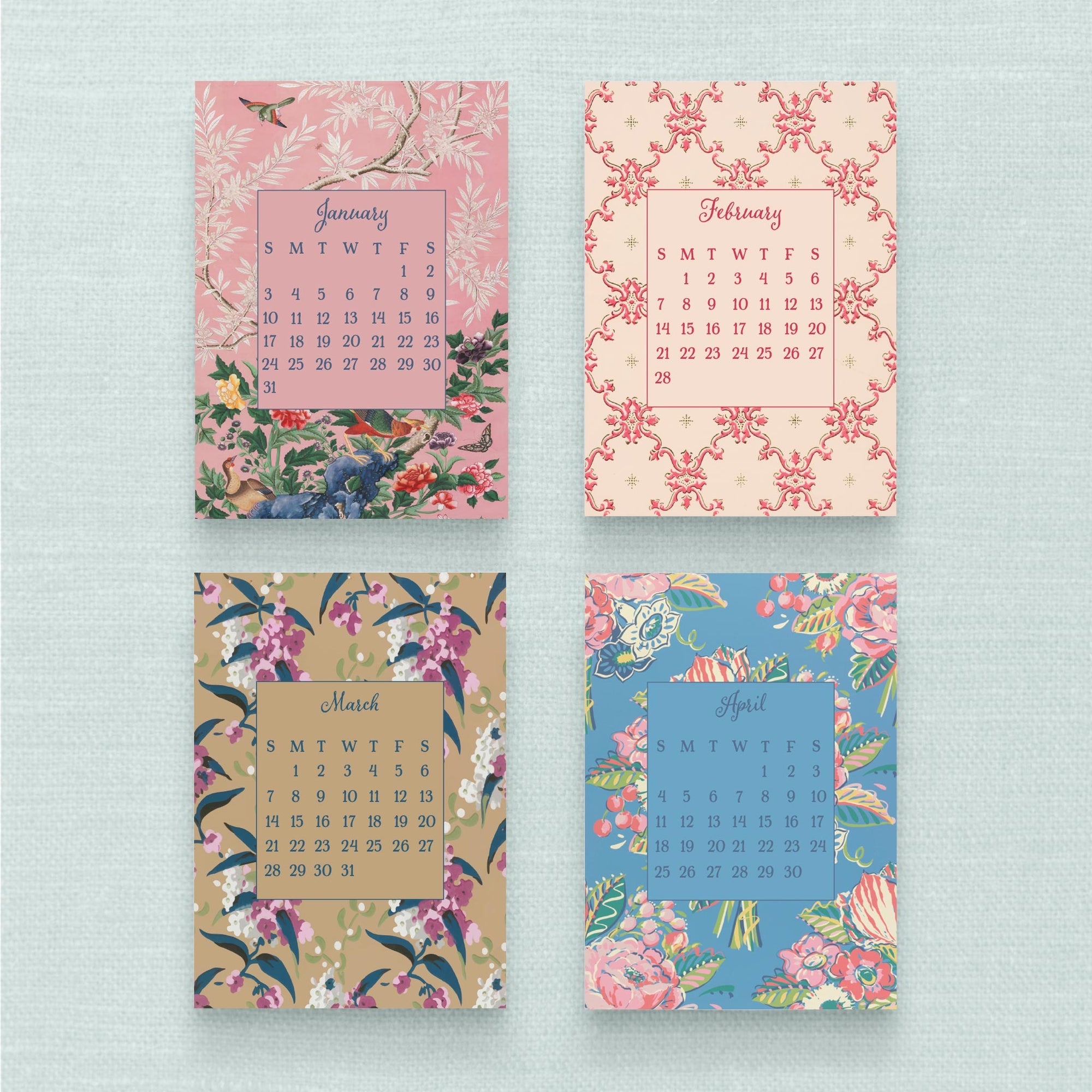 2027 Historical Wallpaper Calendar - 3 sizes