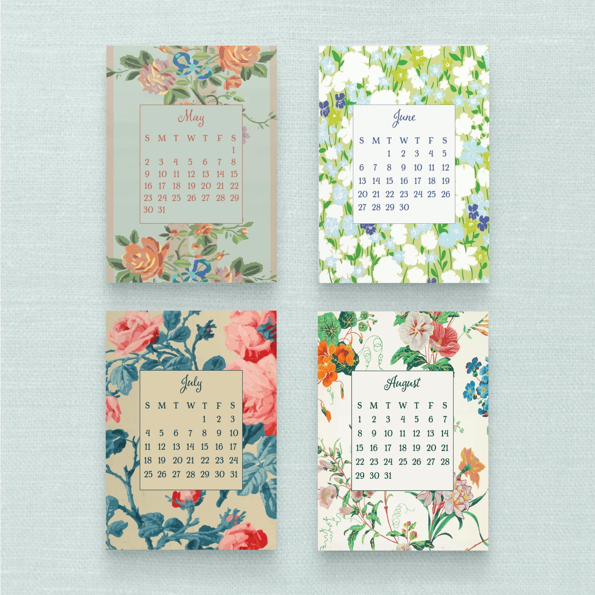 2027 Historical Wallpaper Calendar - 3 sizes