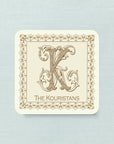 The Cartouche Custom Coaster Duogram in Chocolate - set of 48