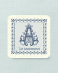 The Cartouche Custom Coaster Duogram in Navy - set of 48