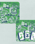 Preppy Pagoda Mahjong Coasters - Set of 8