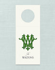 The Navy & Kelly-Green Couture Duogram Wine Tag