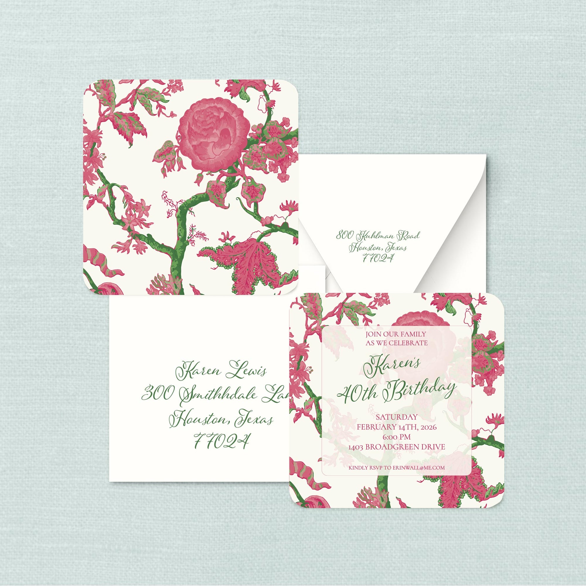 English Rose Party &amp; Shower Invitation
