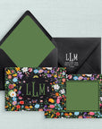 The Claudine Personalized Notecards with Lined Envelopes