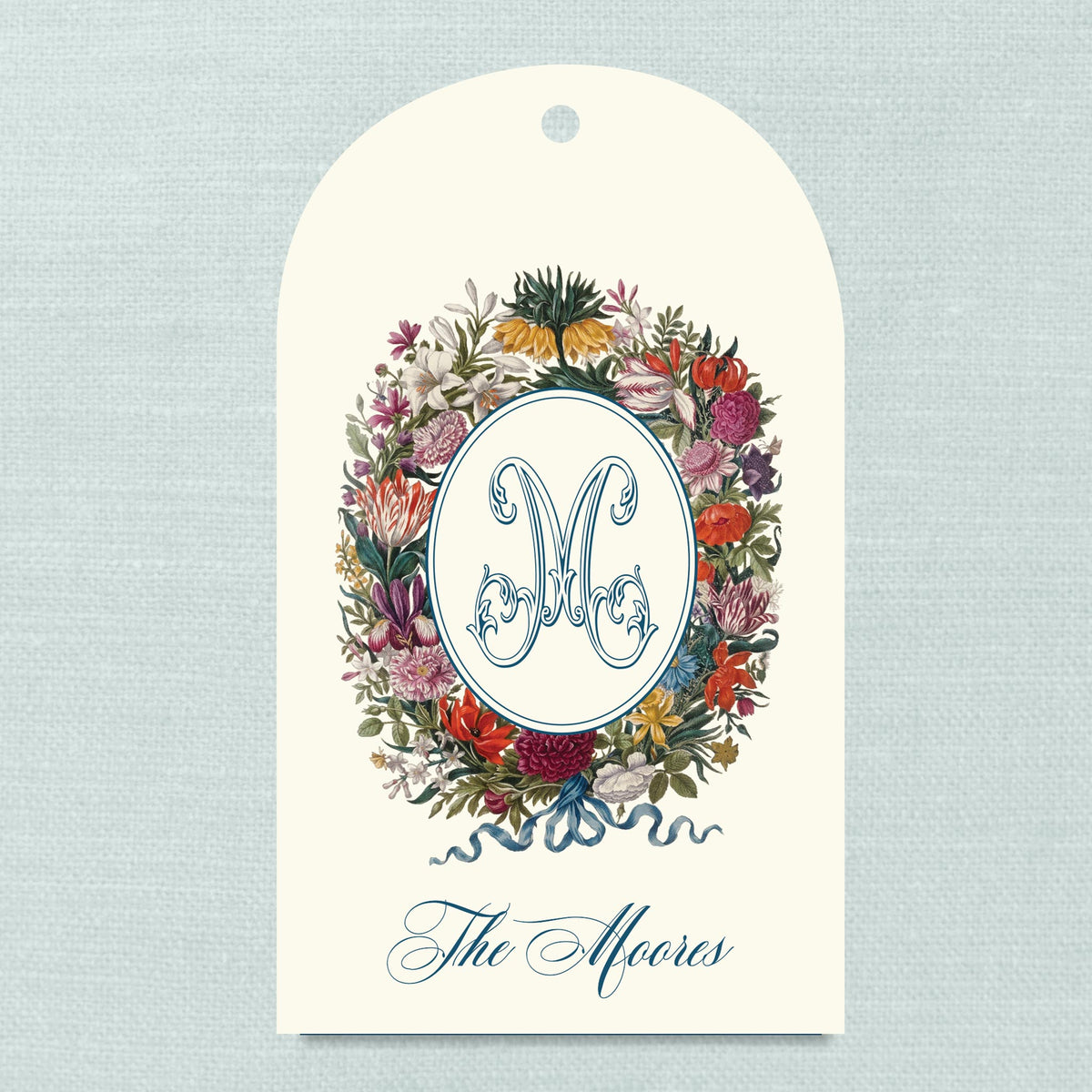 The Breakers Monogram Arch Hanging Gift Tag