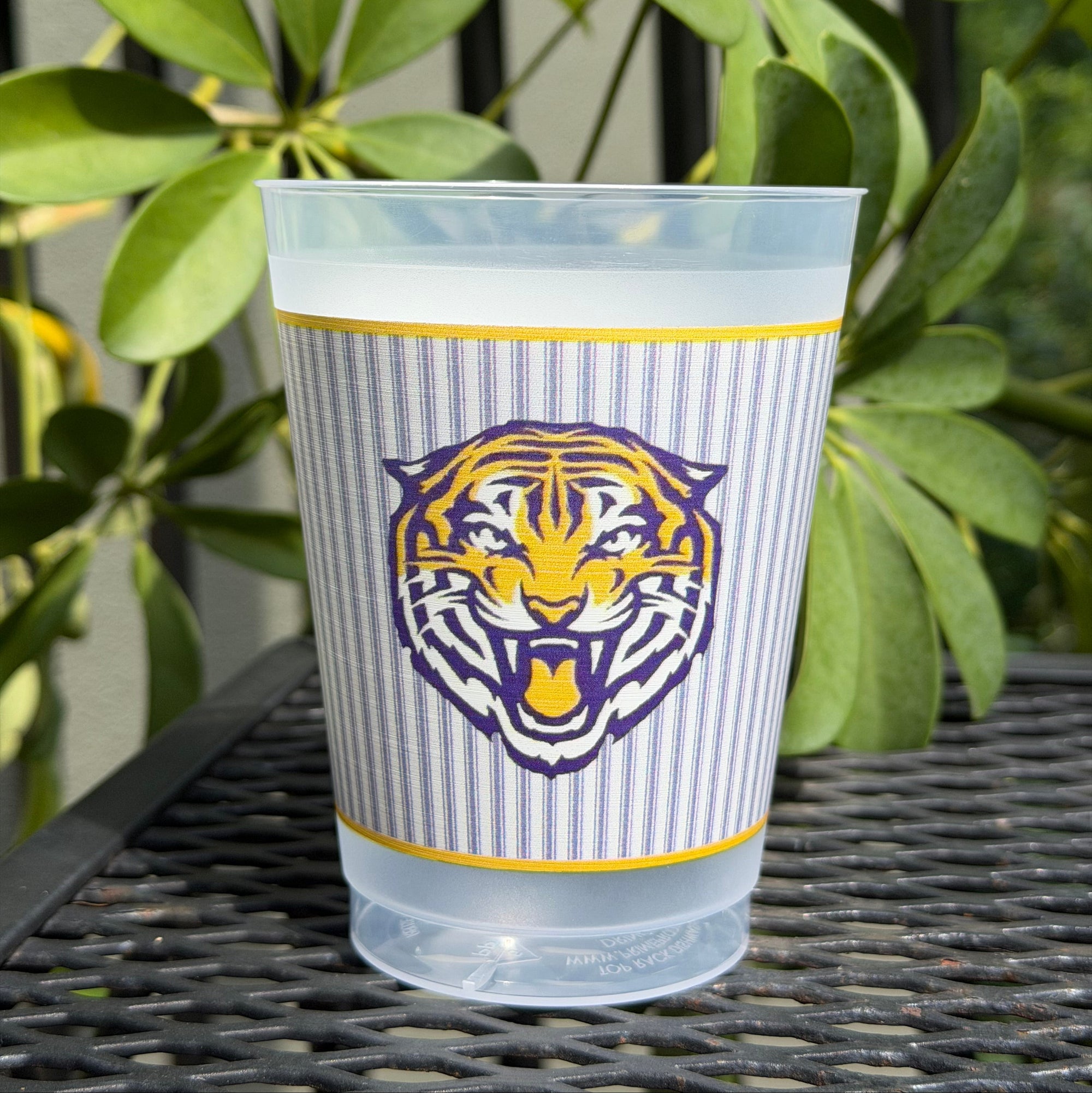 Tiger Ticking Stripe Cups - Set of 8