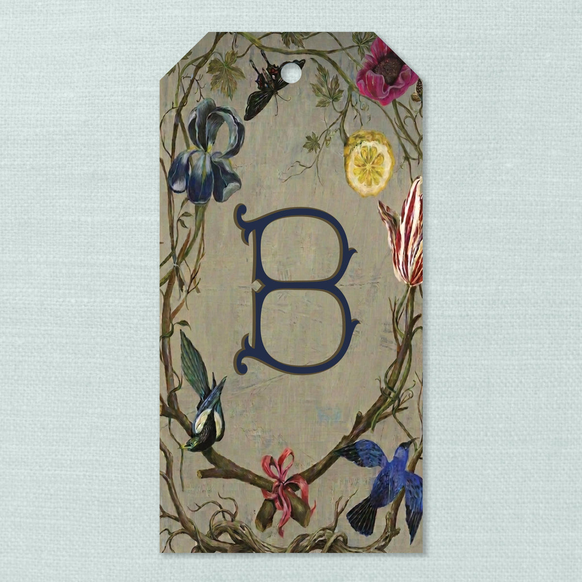 The Iris Monogram Hanging Gift Tag