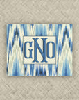 The Azure Flamestitch Monogram Mahjong Card Sticker