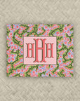 The Carolina Coral Monogram Mahjong Card Sticker