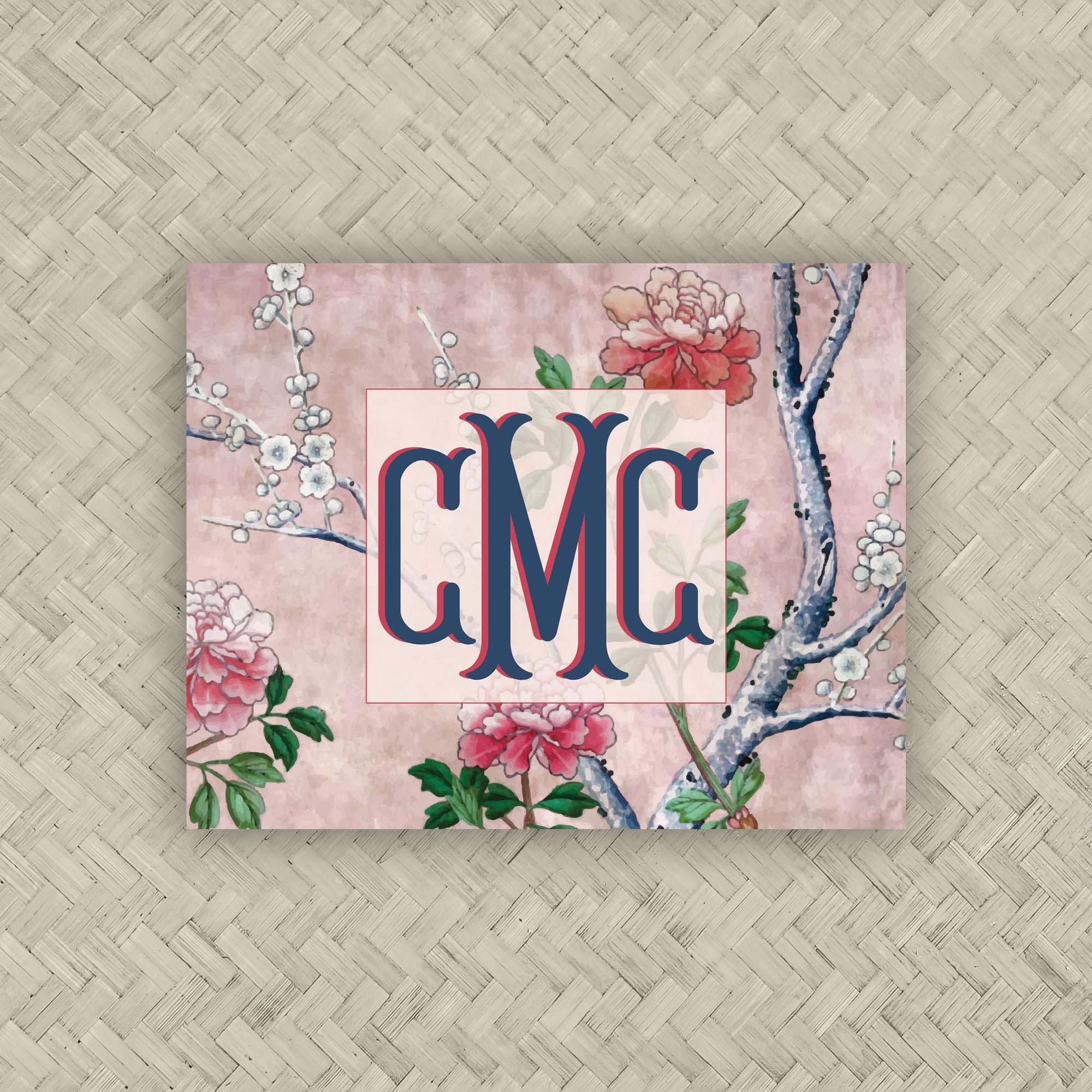 The Cherry Monogram Mahjong Card Sticker