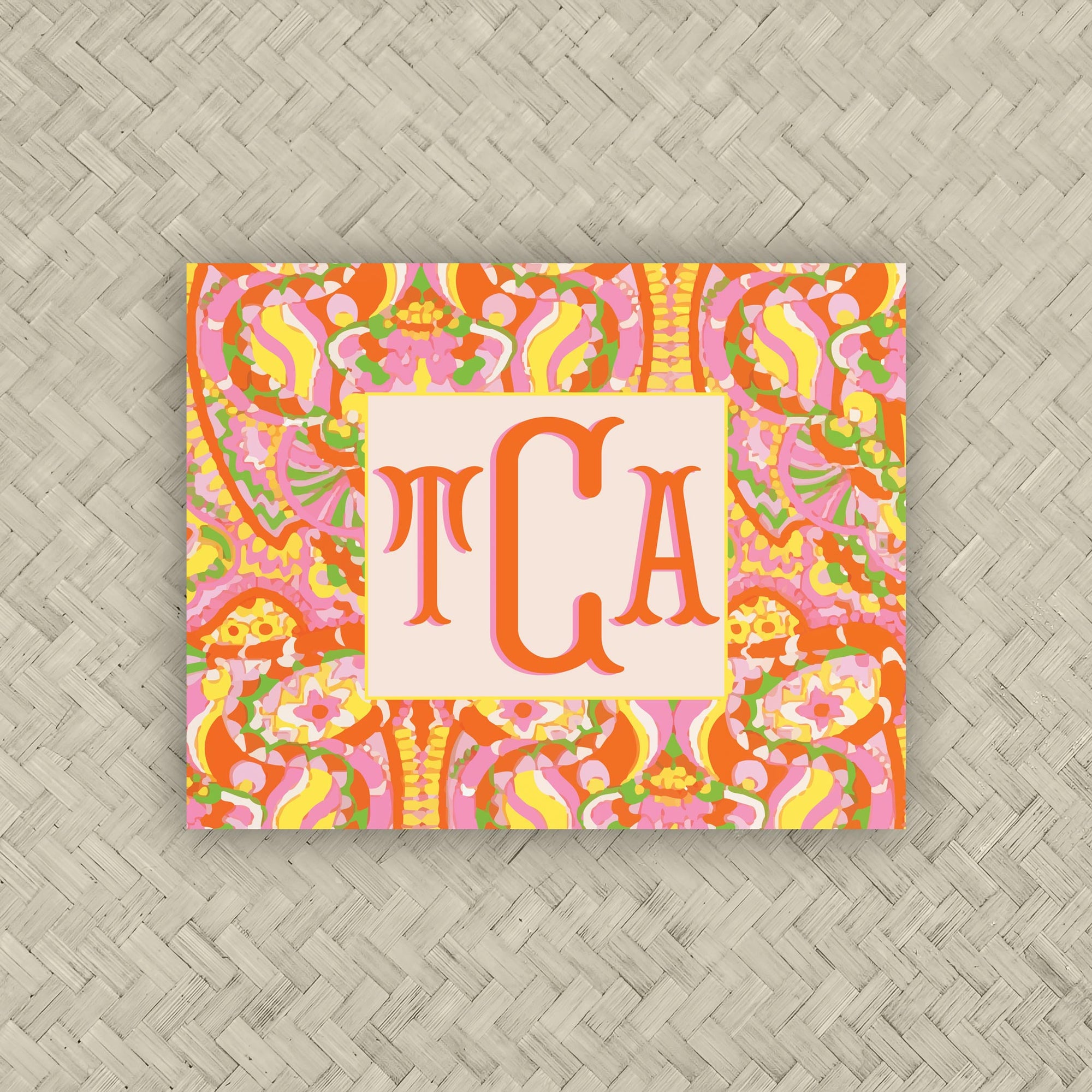 The Clementine Monogram Mahjong Card Sticker