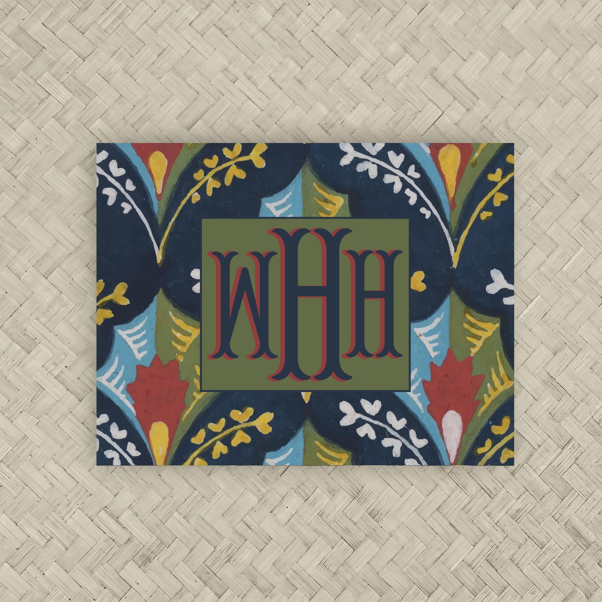 The Lila Monogram Mahjong Card Sticker