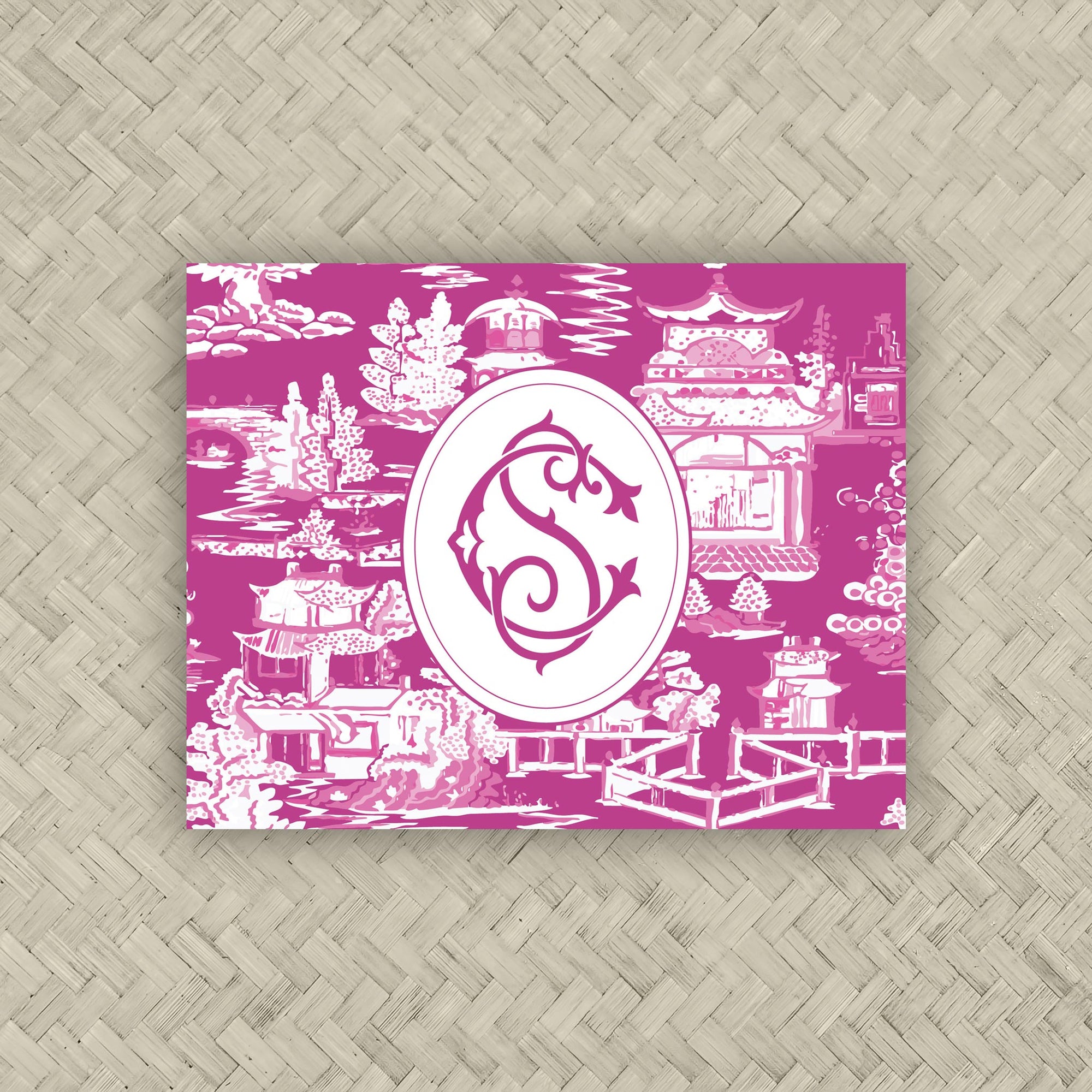 The Ming Berry &amp; Pink Duogram Mahjong Card Sticker