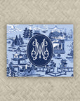 The Ming Navy & French Blue Duogram Mahjong Card Sticker