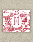 The Ming Crimson & Red Duogram Mahjong Card Sticker